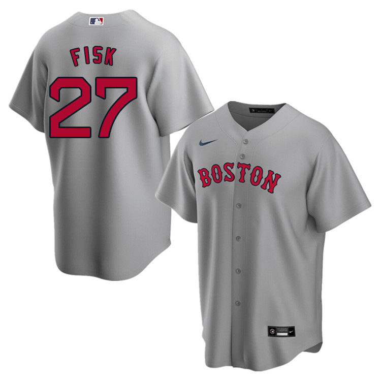 Nike Men #27 Carlton Fisk Boston Red Sox Baseball Jerseys Sale-Gray